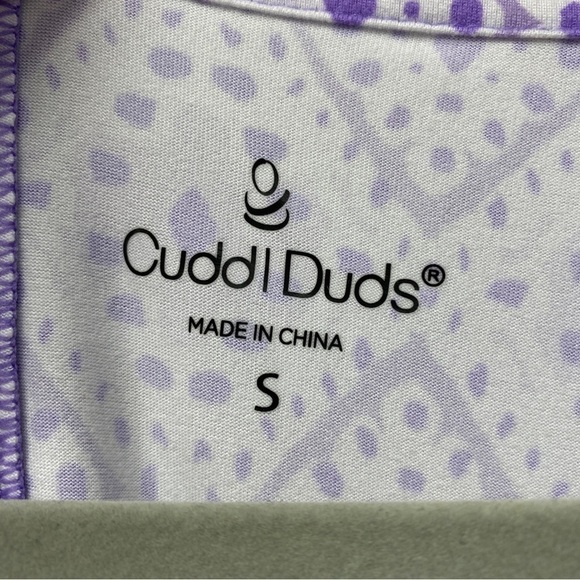 Cuddl Duds Regular Flexwear Paneled Maxi Dress Purple Eyelet Sz S - Picture 9 of 12